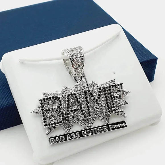 "925 Sterling Silver Plated CZ Pendant, INUS1BR285 - Picture 3 of 9